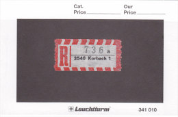 Einschreibezettel R -  Deutschland -   736 A - 3540 Korbach 1 - R- & V- Vignette