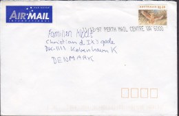 Australia AIR MAIL Par Avion International Label PERTH MAIL CENTRE 1997 Cover Brief Bird Vogel Oiseau Kakadoo Stamp - Brieven En Documenten