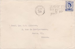 LSC  DEPART DE LONDON - GRANDE BRETAGNE -   20 SEPT. 1954 - Postmark Collection