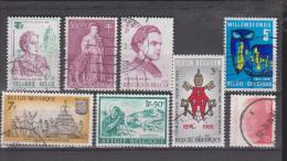 Belgique Lot De 8 Timbres Oblitérés Différents - Gebraucht