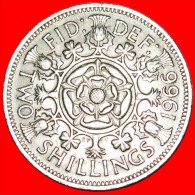 ★TUDOR ROSE: UNITED KINGDOM★ FLORIN 1966! LOW START ★NO RESERVE! - J. 1 Florin / 2 Schillings