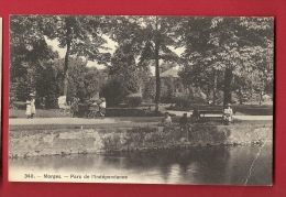 PAK-13 Morges Parc De L'Indépendance, TRES ANIME. Cachet Morges 1909, Pli Angle - Morges