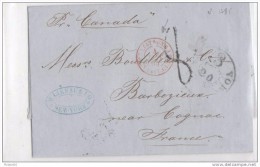 LETTRE  DES USA POUR LA FRANCE  1785 LETTRE COMPLETE AVEC CORRESPONDANCE  TRANSPORTEE PAR BATEAU "CANADA" - …-1845 Voorfilatelie