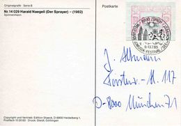 Vignette De Distributeur De 1985 Sur CP - Timbres D'automates