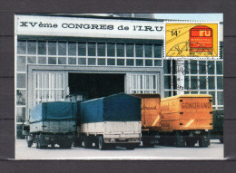 Carte Maximum De 1976 "  XV° CONGRES DE IRU L´UNION INTERNATIONALE DES TRANSPORTS ROUTIERS". N°YT 1802. Parfait état. CM - 1971-1980