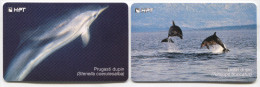 DOLPHIN DAUPHIN - Phonecards Telecartes Telefonkarten, 2 Pieces - Delfini