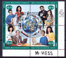 UN Wien Vienna Vienne - 125 Jahre UPU (Mi.Nr. 274/9) 1999 - Gest. Used Obl - Usati