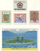 LIBERIA Imperforated Set And Block Mint Without Hinge - 1970 – Mexico