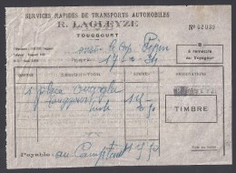 ALGERIE - Transports Automobiles R. LAGLEYZE - TOUGGOURT  1934 - 2 Scans - World