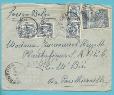 426+765 Op Brief Per Luchtpost (par Avion) Met Stempel EERNEGEM Naar Congo-Belge - 1948 Export