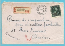 724T (-10%) Op Brief Aangetekend Met Stempel JEMEPPE-SUR-SAMBRE - 1946 -10 %