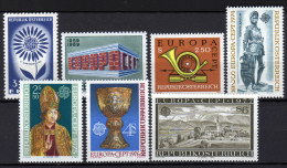 ÖSTERREICH 1964 **-1977 ** Europa CEPT - Alle Ausgaben MNH - Colecciones