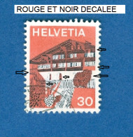 * 1973  N° 937 CHALET PHOSPHORESCENTES OBLITÉRÉ - Errors & Oddities