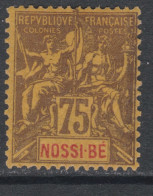 Nossi-Bé N° 38  X Type Groupe : 75 C. Violet Sur Jaune,  Trace De Charnière, Sinon TB - Unused Stamps