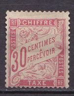 N° 34  Taxes 30c Rouge Orangé  Neuf Avec Charnière Très Beau Timbre - 1859-1959 Postfris