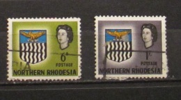 Rhodesia Del Nord - Northern 1963 Coat Of Arm 2 Stamps Used - Noord-Rhodesië (...-1963)