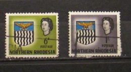 Rhodesia Del Nord - Northern 1963 Coat Of Arm 2 Stamps Used - Rhodésie Du Nord (...-1963)