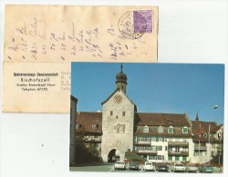 BISCHOFSZELL TG Weinfelden Bogenturm Postkarte Obstverwertungs-Genossenschaft, 2 Karten - Weinfelden