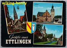Ettlingen - Mehrbildkarte 2   Mit Wappen - Ettlingen