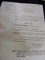 Syndicat D´ Initiative De La Plage Des Rosaires Station Climatique 1937 Feuillet De Convocation M1 Saint Brieuc - Sports & Tourisme