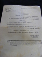 Syndicat D´ Initiative De La Plage Des Rosaires 16 Août 1939  Feuillet Convocation Assemblée Générale   M1 Saint Brieuc - Sports & Tourisme