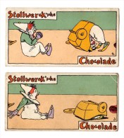 2 Chromos Chocolat Stollwerck, En Allemand,  Allemagne, Deutschland, Gruppe 161, Cirque, Clown, Zirkus - Stollwerck