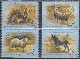 HUNGARY 2008 FAUNA Domestic Animals HARE GOAT DONKEY SHEEP - Fine Set MNH - Nuovi