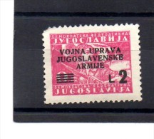 1947 - AMMINISTAZIONE MILITARE JUGOSLAVA - LIRE 2 SU 9 NUOVO MNH** - Occup. Iugoslava: Litorale Sloveno