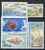 Afars Et Issas Petit Lot De 5 Timbres Usati Catalogo € 11,60 - Oblitérés