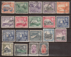 Cyprus 1938-51 Cancelled, Sc# , SG 151-163 Incl 152a,155a,155ab - Cipro (...-1960)