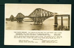 SCOTLAND  -  Forth Bridge  Used Vintage Postcard As Scans - Fife