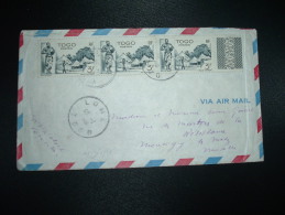 LETTRE PAR AVION Pour La FRANCE TP 3F X3 + BORD DE FEUILLE OBL.15-1-48 LOME - Briefe U. Dokumente