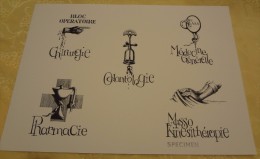 Illustration Spécimen - Claude Serre - Chirurgie, Pharmacie, Odontologie, Kinésithérapie, Médecine - Format 37.5 X 27 Cm - Serigraphien & Lithographien
