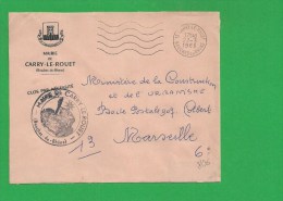 LETTRE BOUCHES DU RHONE CARRY LE ROUET Secap Ondulée En Franchise - 1961-....