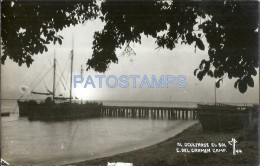 26253 MEXICO CIUDAD DEL CARMEN CAMPECHE  VIEW PARTIAL & SHIP POSTAL POSTCARD - Nicaragua