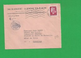 LETTRE BOUCHES DU RHONE EGUILLES Secap Ondulée Tad à Droite - 1961-....