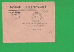 LETTRE BOUCHES DU RHONE EYRAGUES En Franchise - 1961-....