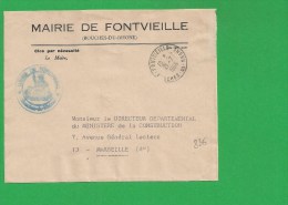 LETTRE BOUCHES DU RHONE FONTVIEILLE En Franchise - 1961-....