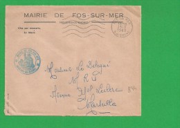 LETTRE BOUCHES DU RHONE FOS SUR MER Secap Ondulée En Franchise - 1961-....