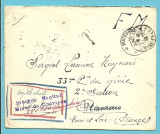 Brief (met Inhoud) Met Stempel WATERMAEL Op 6/1/40 Naar AUNEAU, Met Stempel INCONNU HOPITAL MIXTE DE CHARTRES - Guerre 40-45 (Lettres & Documents)