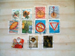 Brazil 1994 - 2003 Birds Music Instruments Road Safety No Alcohol Theater - Used Stamps