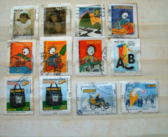 Brazil 2004 - 2009 Theater UPAEP Sewing Shoemaker Postal Services Education Motorcycle - Used Stamps