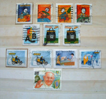 Brazil 2005 - 2013 Sewing Shoemaker Postal Services Education Motorcycle Pope Francisco - Gebruikt