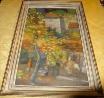 Tableau - Pastel - Signé Georges Romeny ? - Décor, Vieille Maison Du Sculpteur Krieger - Format 55 X 38 Cm - Pastelli