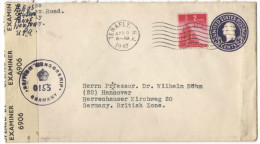 STATI UNITI - UNITED STATES - USA - US - 1947 - 3c + 2c - Opened Passed By Censor - Intero Postale - Entier Postal - ... - 1941-60