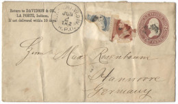STATI UNITI - UNITED STATES - USA - US - 1885 - 2c + 2 Broken Stamps - Intero Postale - Entier Postal - Postal Statio... - ...-1900