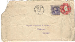 STATI UNITI - UNITED STATES - USA - US - 1921 - 2c + 3c - Fragment - Intero Postale - Entier Postal - Postal Stationa... - 1921-40