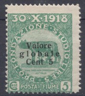 Fiume 1920 Sassone#99/I Michel#74 II Mint Hinged - Fiume
