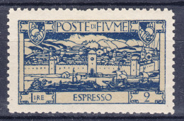 Fiume 1923 Sassone#E8 Michel#167 Mint Hinged - Fiume