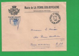 LETTRE BOUCHES DU RHONE LA PENNE SUR HUVEAUNE En Franchise - 1961-....